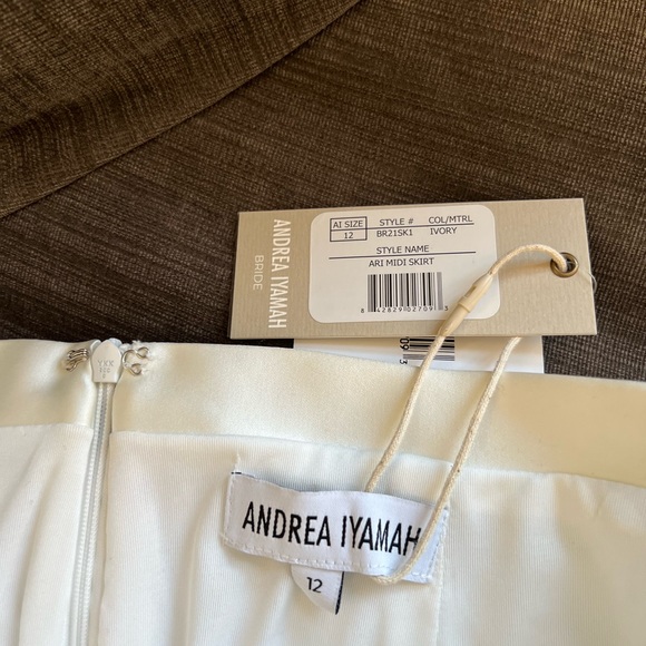 Andrea Iyamah Ari MIDI Skirt White size 12 - Picture 3 of 6